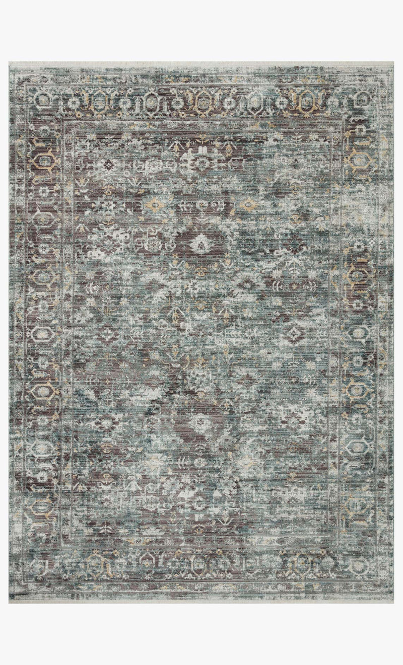 Loloi Bonney Collection - Traditional Power Loomed Rug in Slate & Teal (BNY-05)