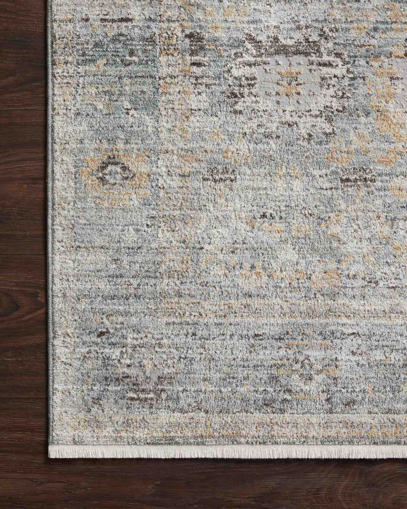 Loloi Bonney Collection - Traditional Power Loomed Rug in Teal & Gold (BNY-06)