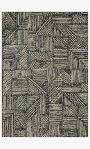 Loloi II Bowery Collection - Contemporary Power Loomed Rug in Midnight & Taupe (BOW-01)