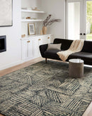 Loloi II Bowery Collection - Contemporary Power Loomed Rug in Midnight & Taupe (BOW-01)