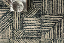 Loloi II Bowery Collection - Contemporary Power Loomed Rug in Midnight & Taupe (BOW-01)