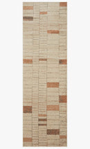 Loloi II Bowery Collection - Contemporary Power Loomed Rug in Tangerine & Taupe (BOW-02)