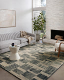Loloi II Bowery Collection - Contemporary Power Loomed Rug in Storm & Sand (BOW-03)