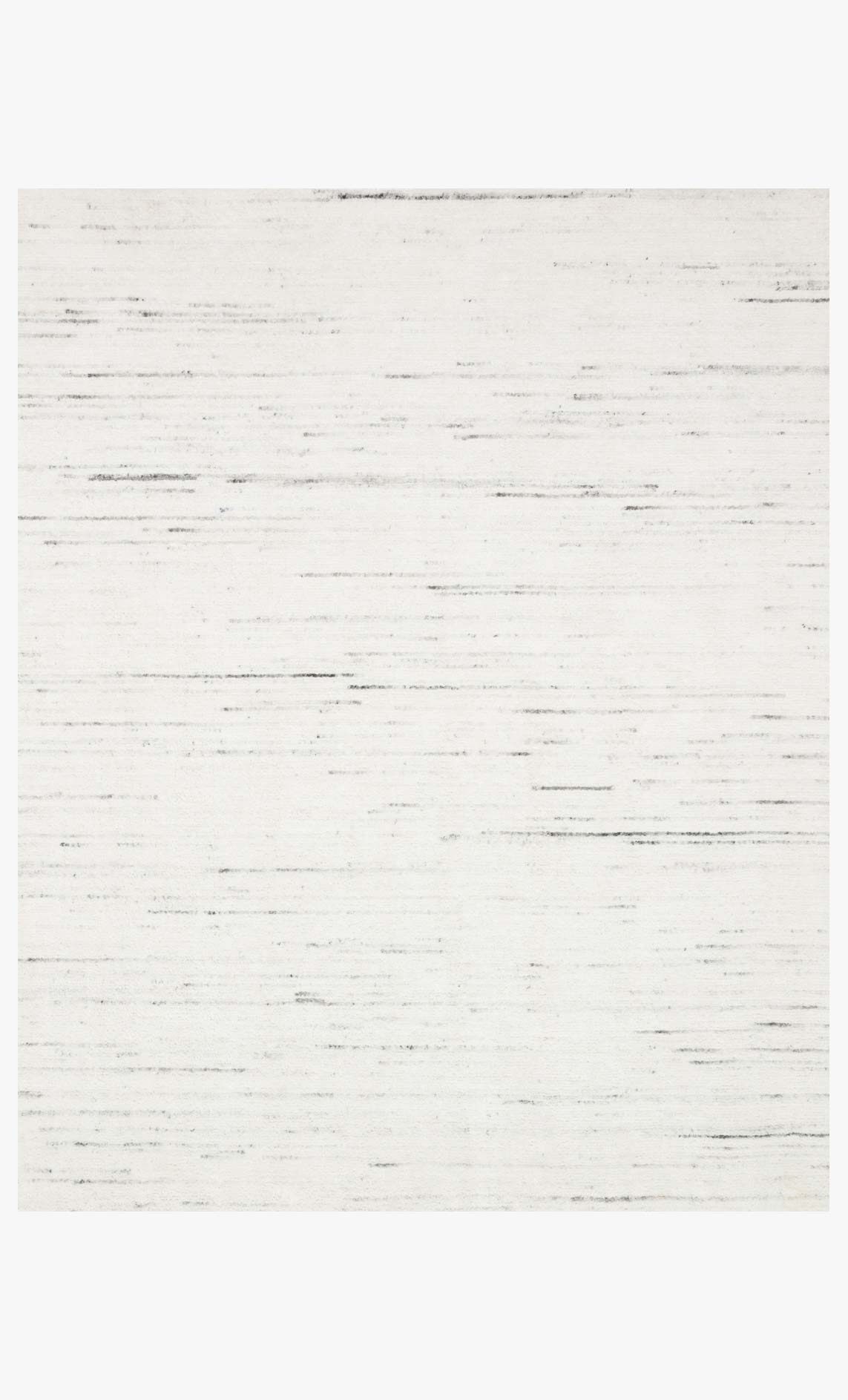 Hand-loomed area rug with horizontal neutral stripe texture in ivory and stone