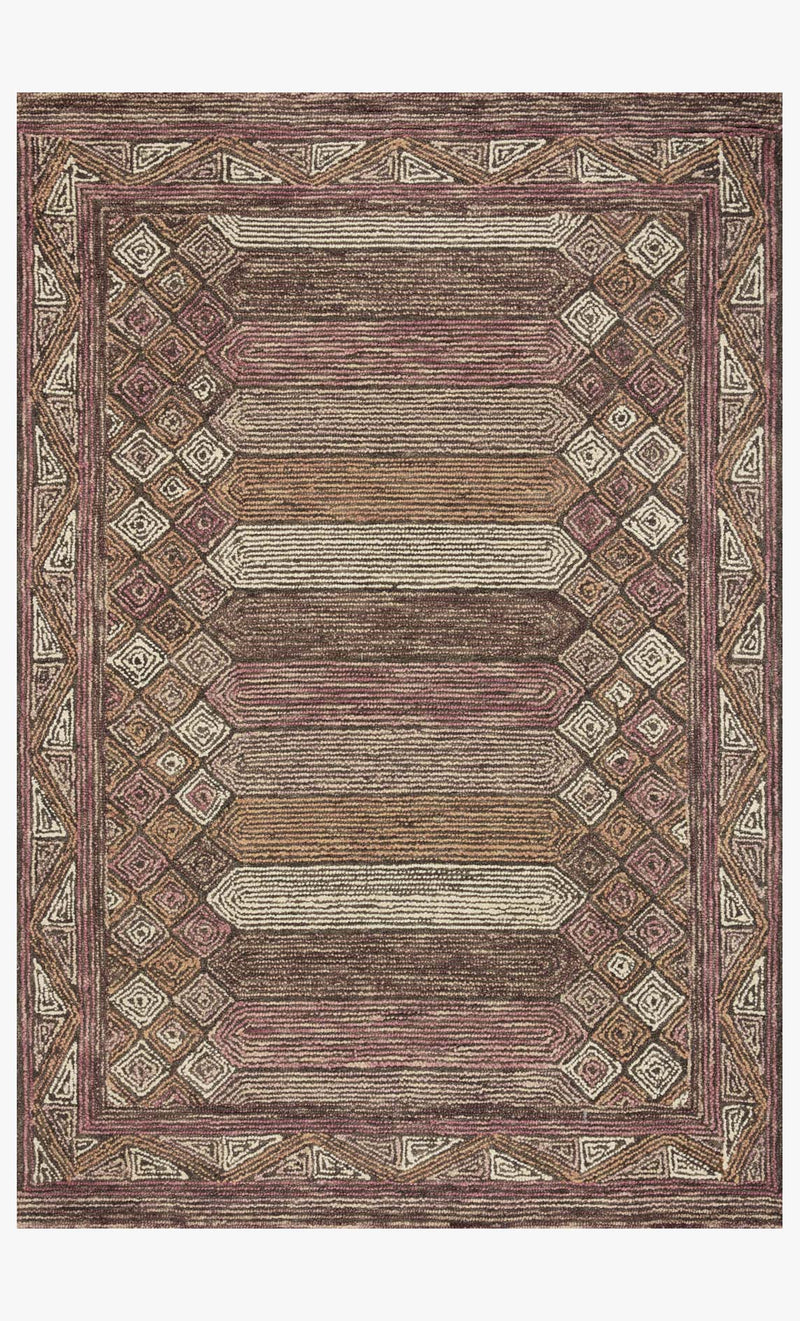 Justina Blakeney x Loloi Berkeley Collection - Contemporary Hooked Rug in Berry & Spice (BRK-01)