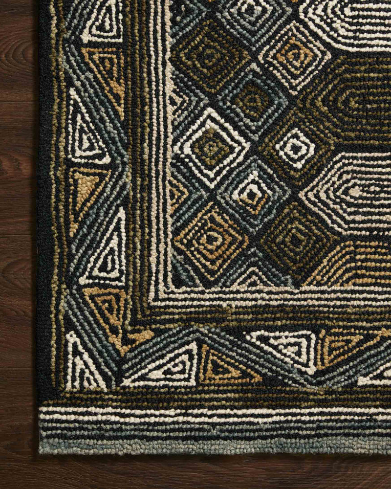 Justina Blakeney x Loloi Berkeley Collection - Contemporary Hooked Rug in Teal (BRK-01)