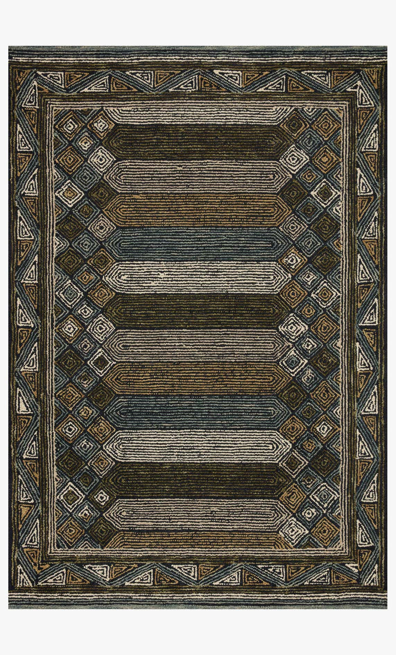 Justina Blakeney x Loloi Berkeley Collection - Contemporary Hooked Rug in Teal (BRK-01)