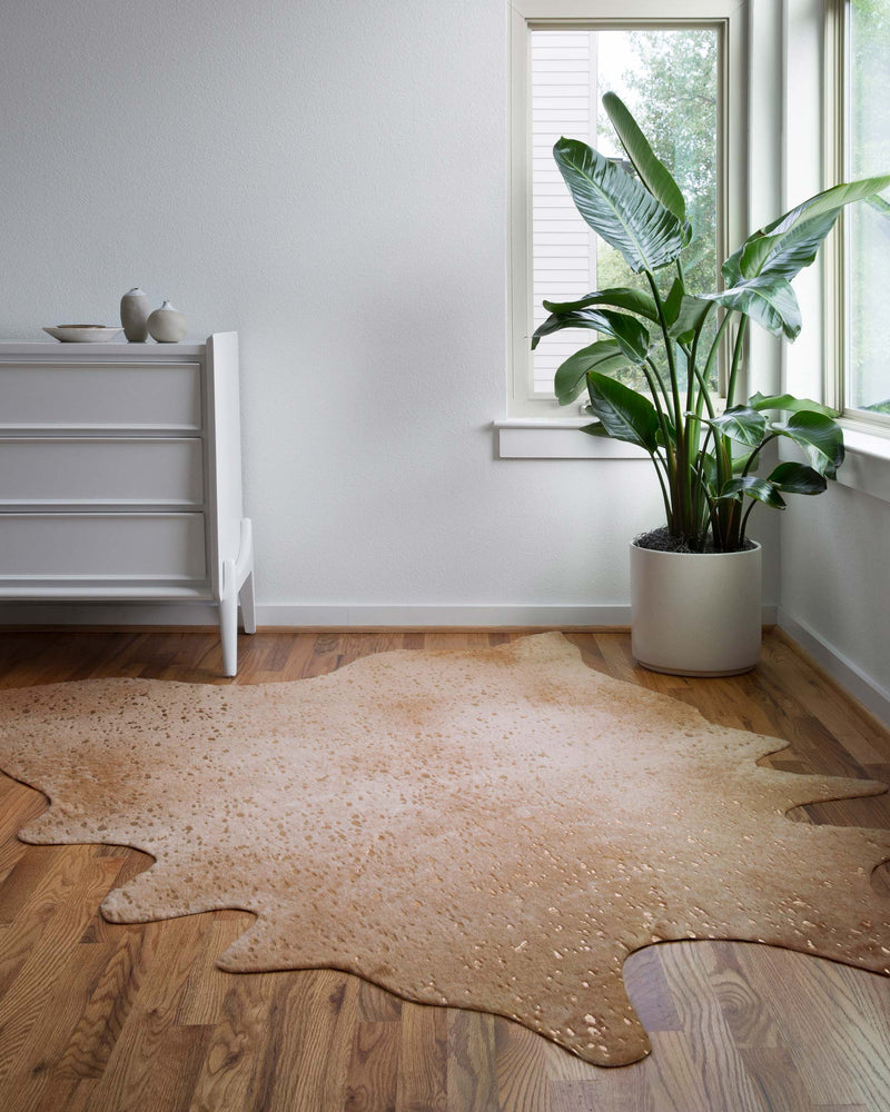 Loloi II Bryce Collection - Contemporary Power Loomed Rug in Tan & Gold (BZ-05)