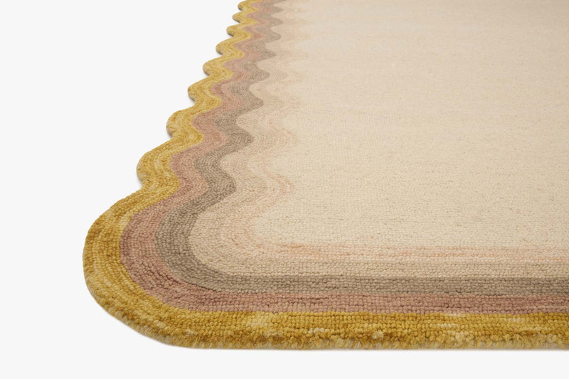 Justina Blakeney x Loloi Buena Onda Collection - Contemporary Hooked Rug in Ivory (BUE-01)
