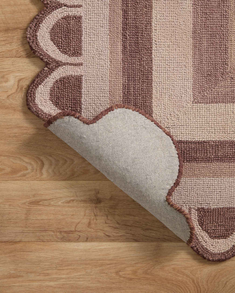 Justina Blakeney x Loloi Buena Onda Collection - Contemporary Hooked Rug in Clay & Blush (BUE-02)