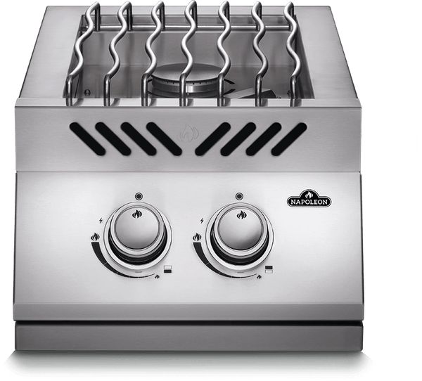 Napoleon 16-Inch 500 Series Built-In Propane Gas Inline Dual Range Top Burner with Stainless Steel Cover (BI12RTPSS)