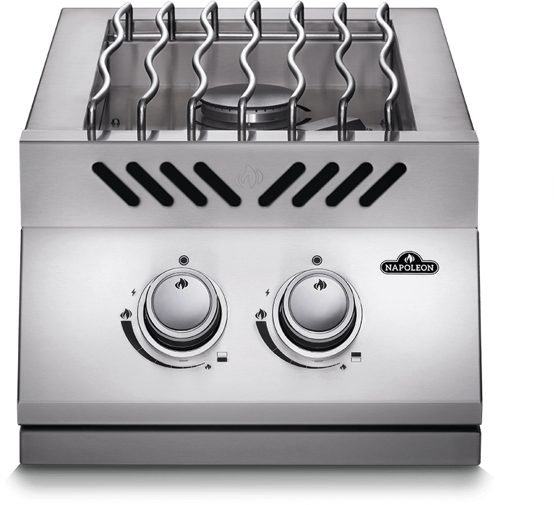 Napoleon 16-Inch 500 Series Built-In Propane Gas Inline Dual Range Top Burner with Stainless Steel Cover (BI12RTPSS)