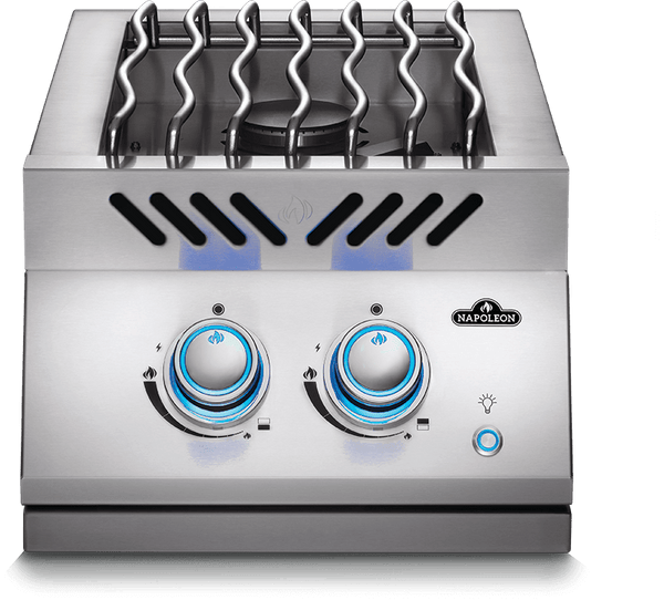 Napoleon 12-Inch 700 Series Built-In Natural Gas Inline Dual Range Top Burner with Stainless Steel Cover (BIB12RTNSS)