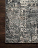 Loloi Cascade Collection - Contemporary Power Loomed Rug in Ivory & Charcoal (CAS-03)