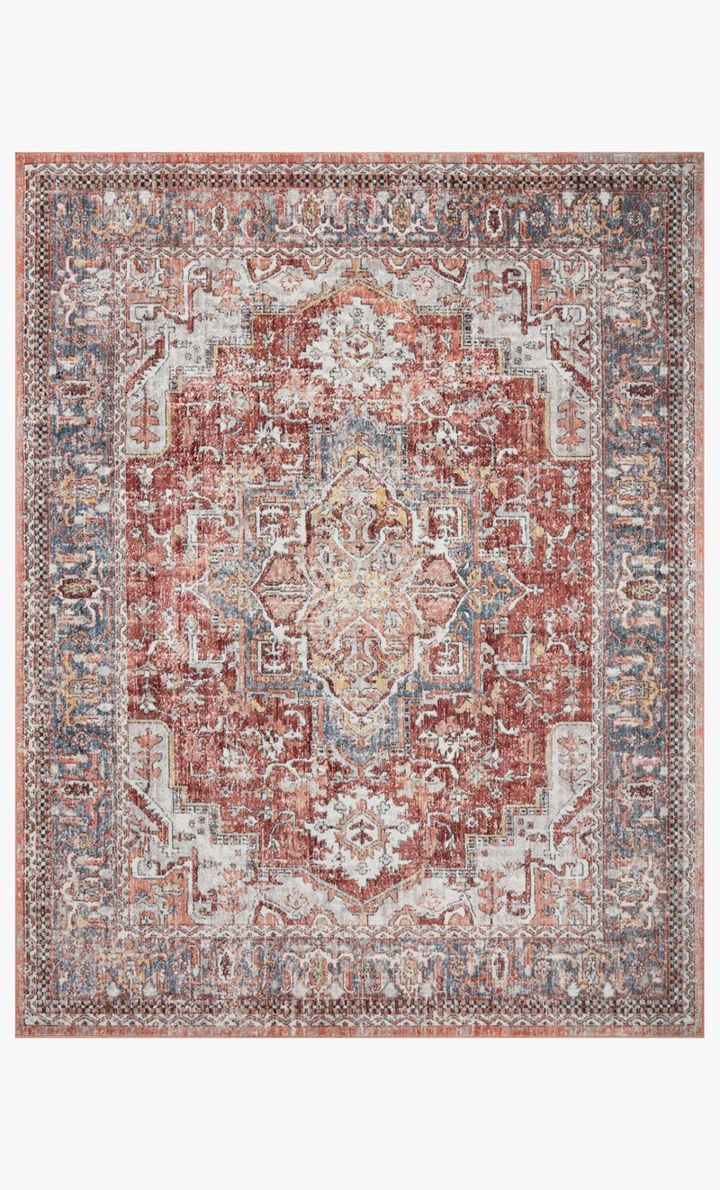 Loloi II Cassandra Collection - Traditional Power Loomed Rug in Rust & Multi (CSN-01)