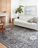 Loloi II Cassandra Collection - Traditional Power Loomed Rug in Charcoal & Gold (CSN-02)
