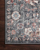 Loloi II Cassandra Collection - Traditional Power Loomed Rug in Charcoal & Rust (CSN-03)