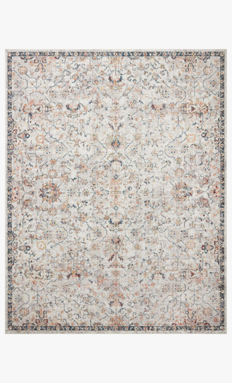Loloi II Cassandra Collection - Traditional Power Loomed Rug in Dove & Navy (CSN-03)