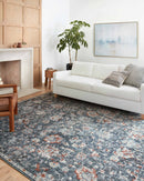 Loloi II Cassandra Collection - Traditional Power Loomed Rug in Blue & Rust (CSN-04)