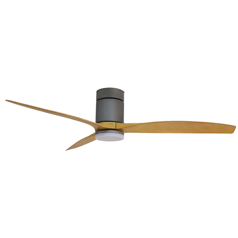 Forno Voce Tripolo 60-Inch Voice Activated Smart Ceiling Fan in Titanium Body & Honey Pine Finish Blade (CF00260-TTH)