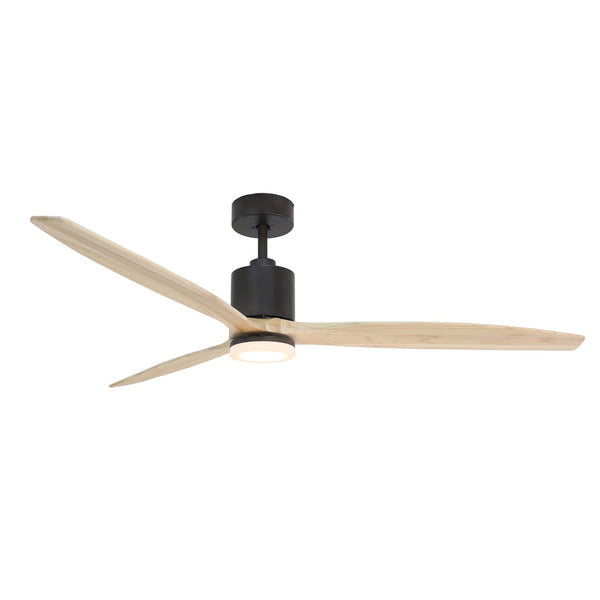 Forno Voce Tripolo 72” Voice Activated Smart Ceiling Fan in Oil Rubbed Bronze Body & Light Ash Wood Blade (CF00272-ORR)