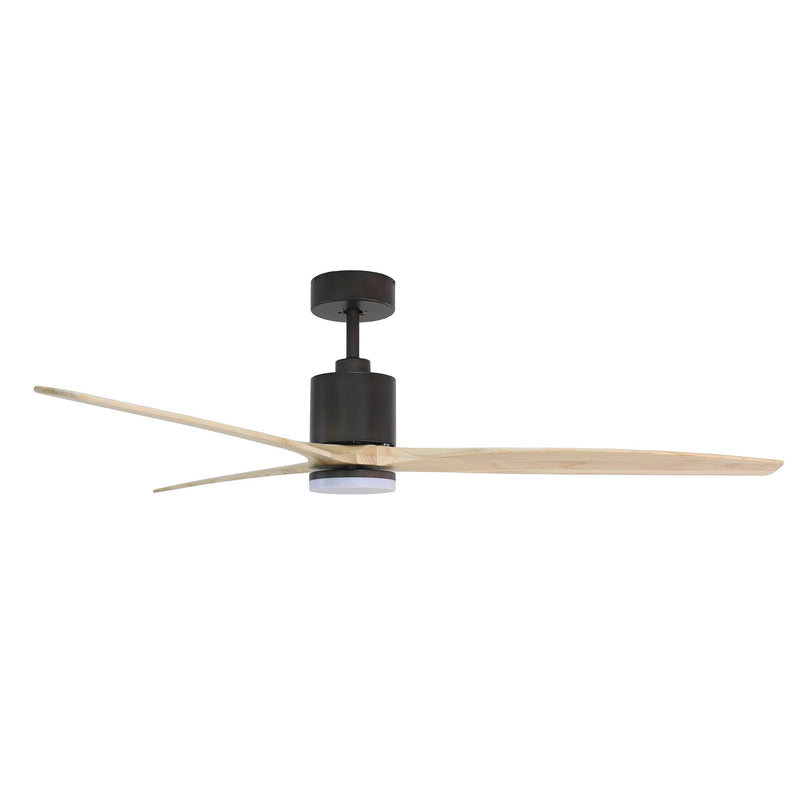 Forno Voce Tripolo 72” Voice Activated Smart Ceiling Fan in Oil Rubbed Bronze Body & Light Ash Wood Blade (CF00272-ORR)