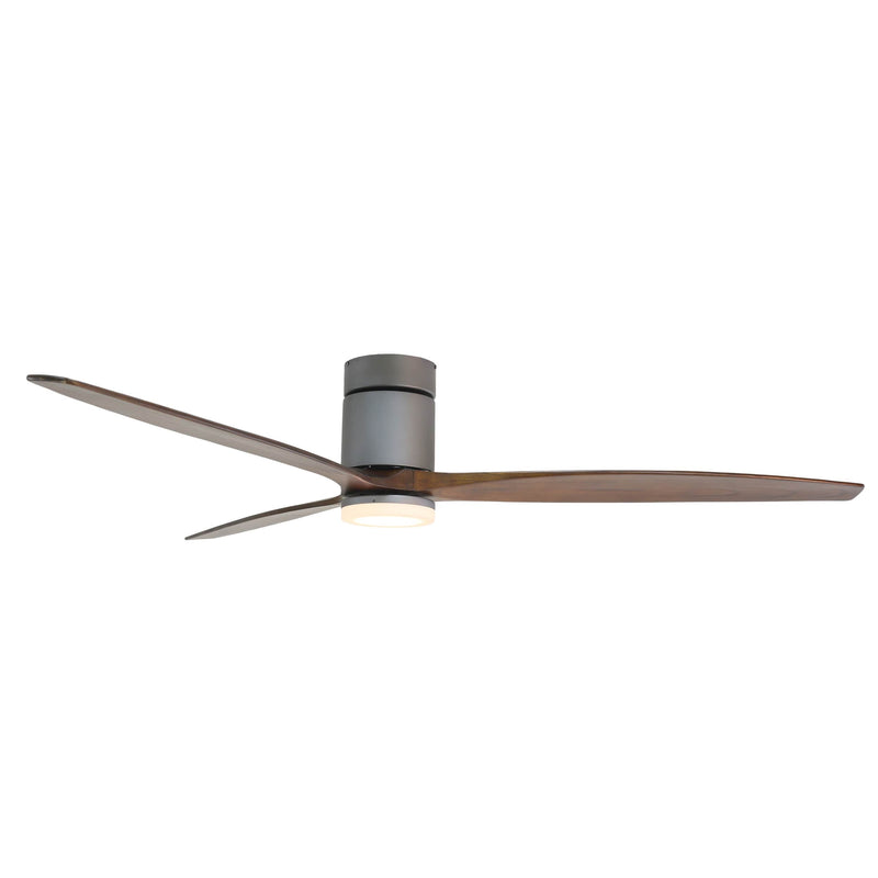 Forno Voce Tripolo 72” Voice Activated Smart Ceiling Fan in  Titanium Body & Black Walnut Wood Blade (CF00272-TTR)