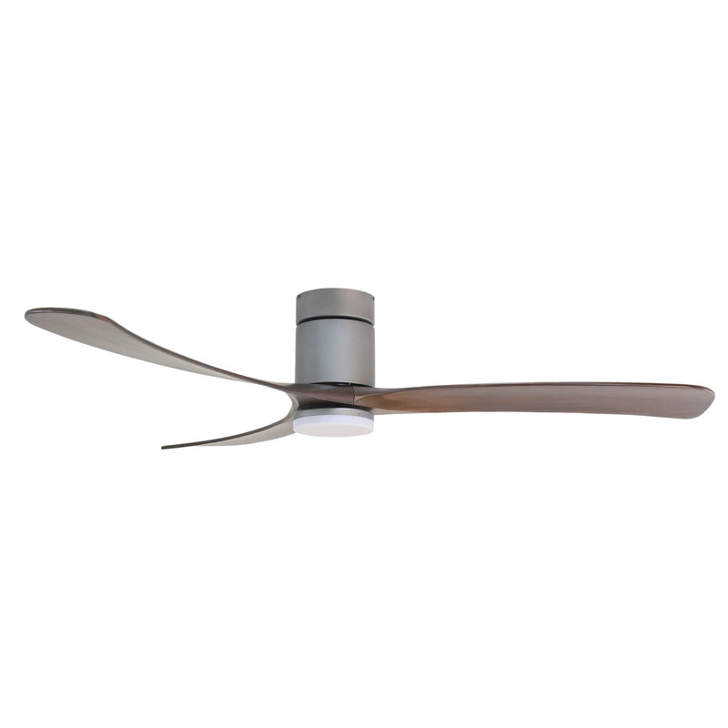 Forno Voce Curva 66” Voice Activated Smart Ceiling Fan in Titanium Body & Black Walnut Wood Blade (CF01666-TTR)