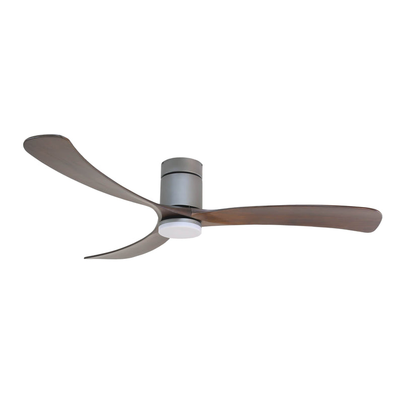 Forno Voce Curva 66” Voice Activated Smart Ceiling Fan in Titanium Body & Black Walnut Wood Blade (CF01666-TTR)
