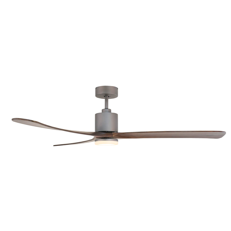 Forno Voce Curva 72” Voice Activated Smart Ceiling Fan in Titanium Body & Black Walnut Wood Blade (CF01672-TTR)
