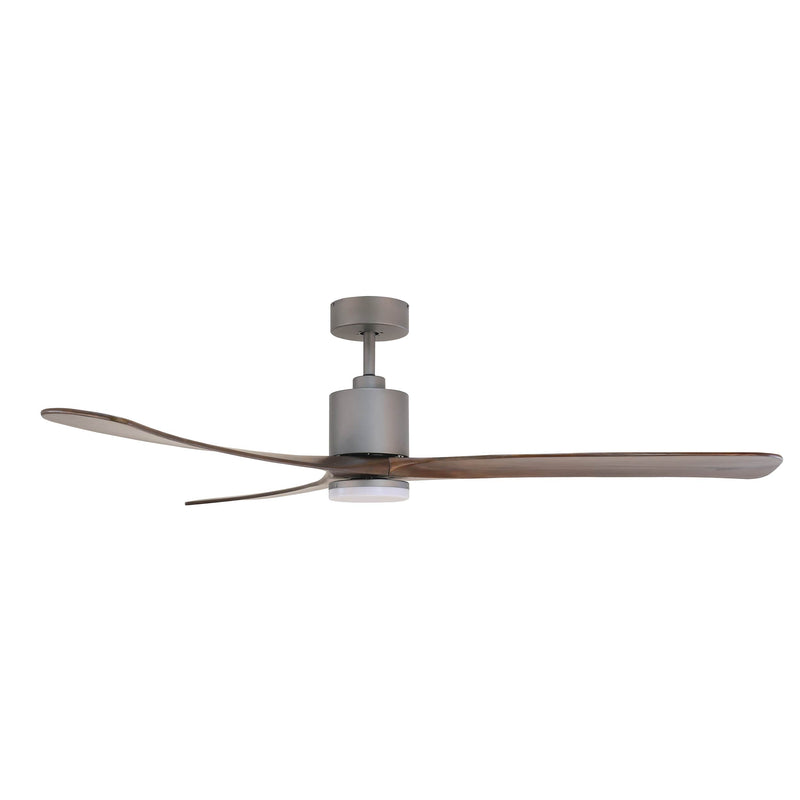 Forno Voce Curva 72” Voice Activated Smart Ceiling Fan in Titanium Body & Black Walnut Wood Blade (CF01672-TTR)