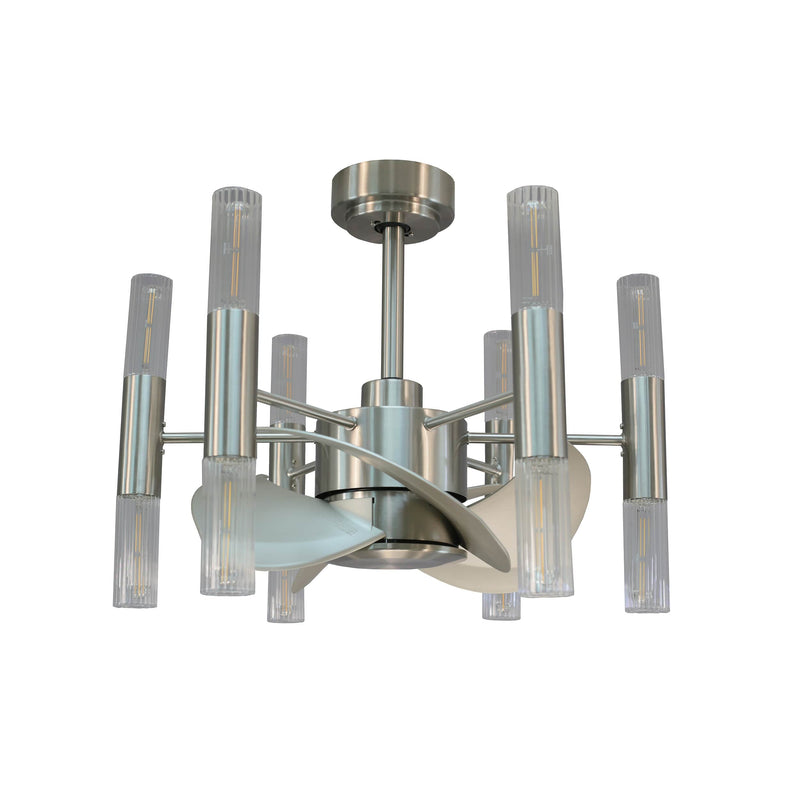 Forno Voce Candelabro Voice Activated Smart Ceiling Fan in Brushed Nickel (CF02118-BN1)
