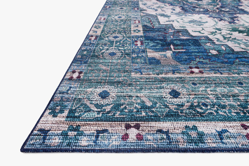 Justina Blakeney x Loloi Cielo Collection - Transitional Power Loomed Rug in Ivory & Turquoise (CIE-01)