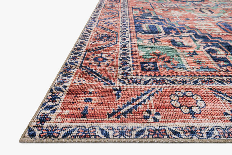 Justina Blakeney x Loloi Cielo Collection - Transitional Power Loomed Rug in Coral & Multi (CIE-06)