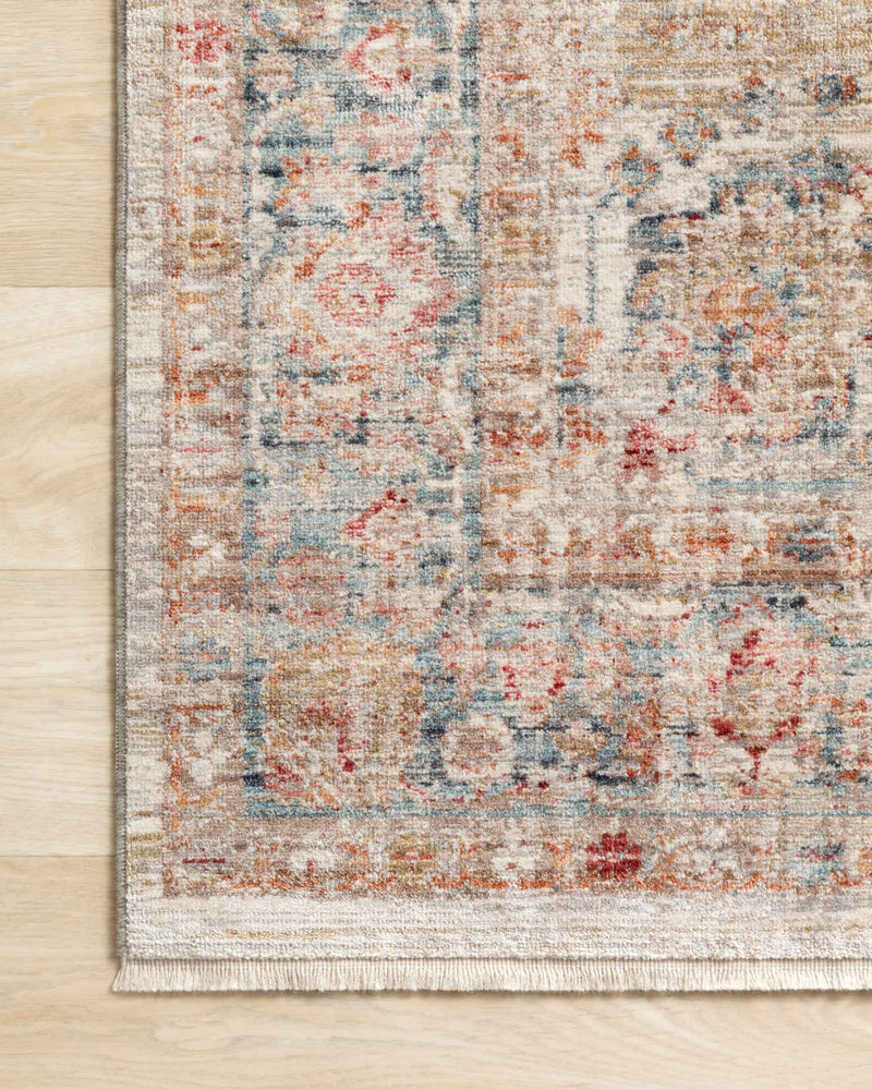 Loloi Claire Collection - Traditional Power Loomed Rug in Ivory & Ocean (CLE-02)