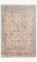 Loloi Claire Collection - Traditional Power Loomed Rug in Ivory & Ocean (CLE-02)
