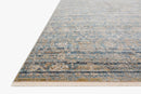Loloi Claire Collection - Traditional Power Loomed Rug in Ocean & Gold (CLE-03)