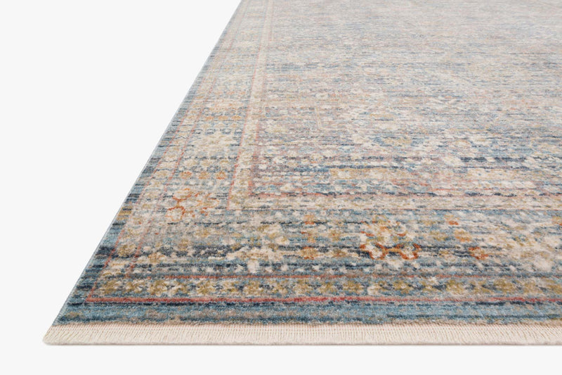Loloi Claire Collection - Traditional Power Loomed Rug in Blue & Sunset (CLE-06)