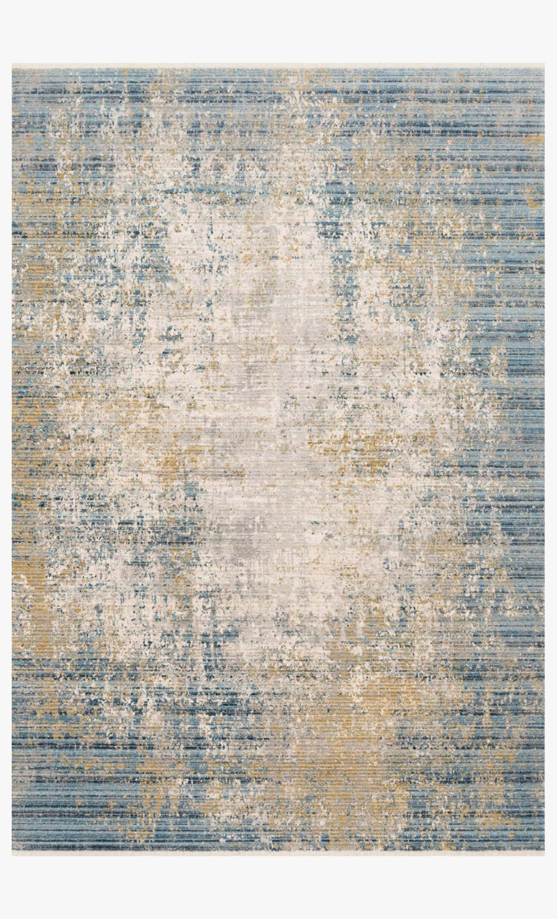Loloi Claire Collection - Traditional Power Loomed Rug in Neutral & Sea (CLE-08)