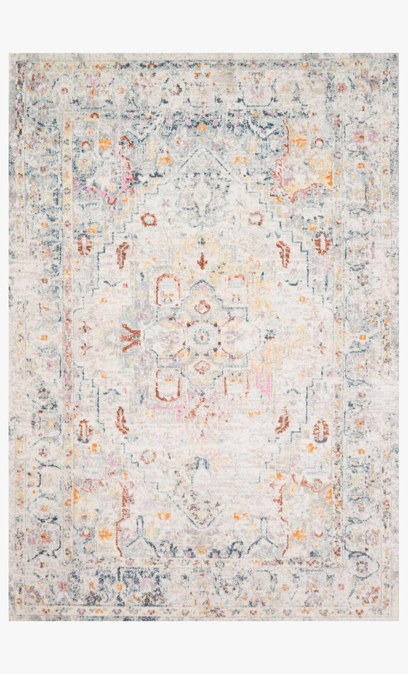 Loloi Clara Collection - Transitional Power Loomed Rug in Lt Grey & Multi (CLA-04)