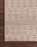 Loloi Cole Collection - Indoor/Outdoor Power Loomed Rug in Blush & Ivory (COL-02)