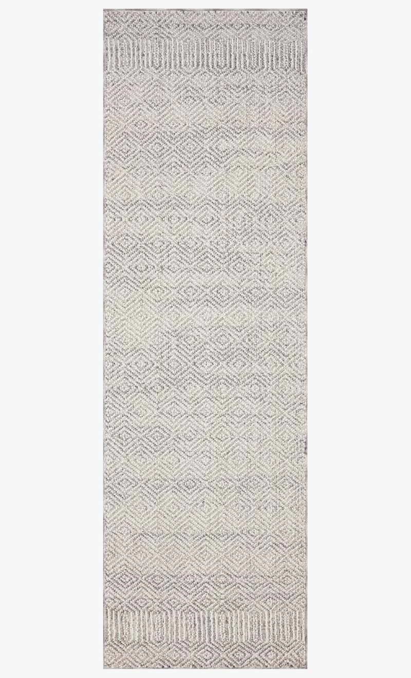 Loloi Cole Collection - Indoor/Outdoor Power Loomed Rug in Grey & Bone (COL-02)