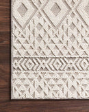 Loloi Cole Collection - Indoor/Outdoor Power Loomed Rug in Silver & Ivory (COL-04)