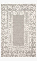 Loloi Cole Collection - Indoor/Outdoor Power Loomed Rug in Grey & Ivory (COL-05)