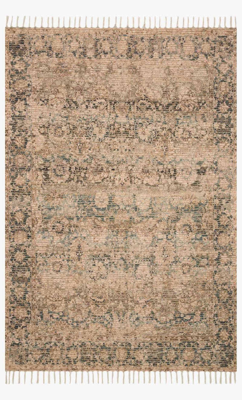 Justina Blakeney x Loloi Cornelia Collection - Transitional Hand Woven Rug in Natural & Teal (COR-01)