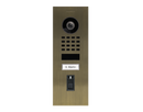 DoorBird D1101FV Fingerprint 50 Flush-Mount IP Video Door Station, 1 Call Button in Real Burnished Brass