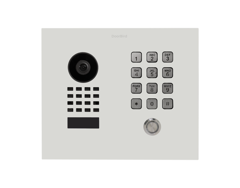 DoorBird D1101KH-C-F Classic Flush-Mount IP Video Door Station, 1 Call Button in Traffic White, RAL 9016