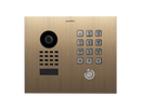 DoorBird D1101KH Classic Flush-Mount IP Video Door Station, 1 Call Button in Real Burnished Brass