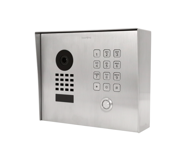 DoorBird D1101KH-C-S Classsic Surface-Mount IP Video Door Station, 1 Call Button in  Stainless Steel V4A