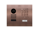 DoorBird D1101KH Modern Flush-Mount IP Video Door Station, 1 Call Button in Bronze